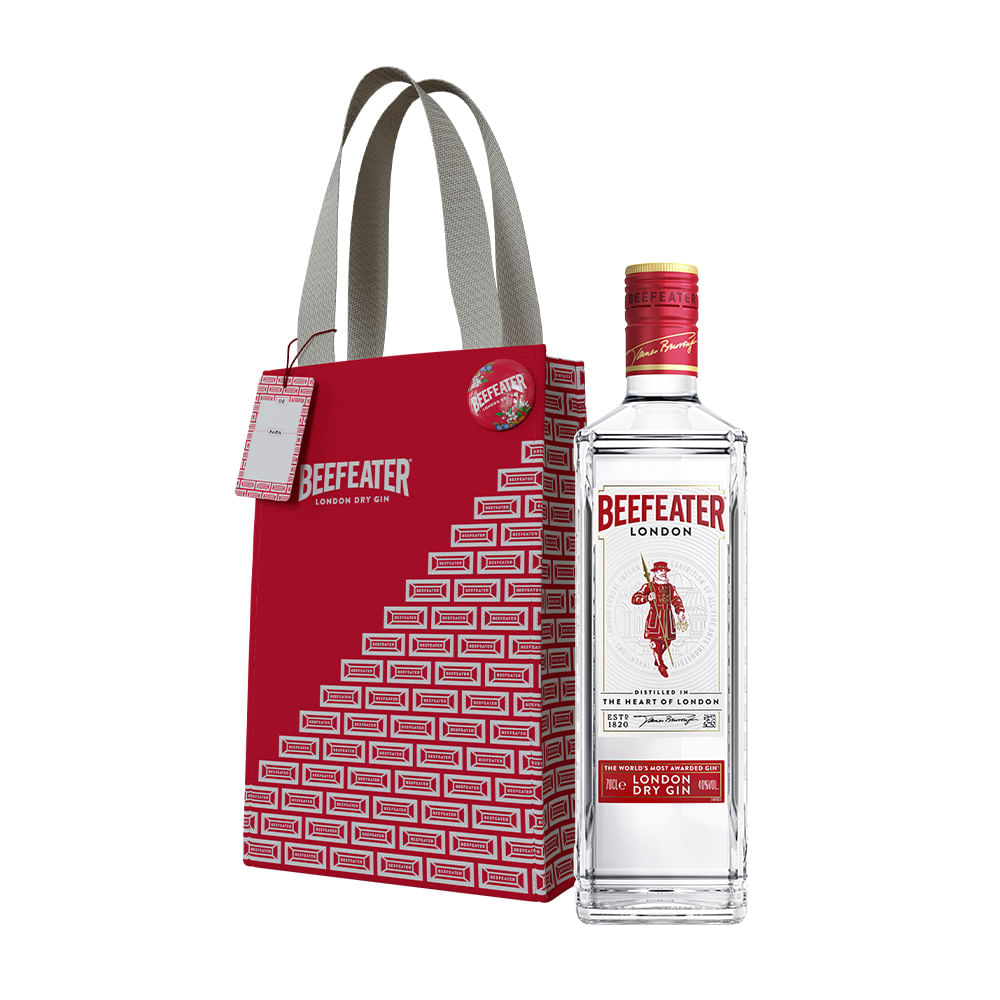 Kit Gin Beefeater London Garrafa 750ml + Sacola Presenteável