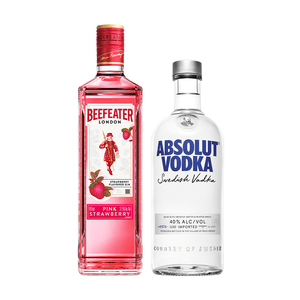 Kit Vodka Absolut Regular 1L + Gin Beefeater Pink 750ml